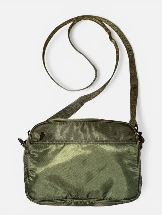 LUG Carousel XL Crossbody Bag Olive Green Patterned Travel Organizer Card RFID - Picture 4 of 9